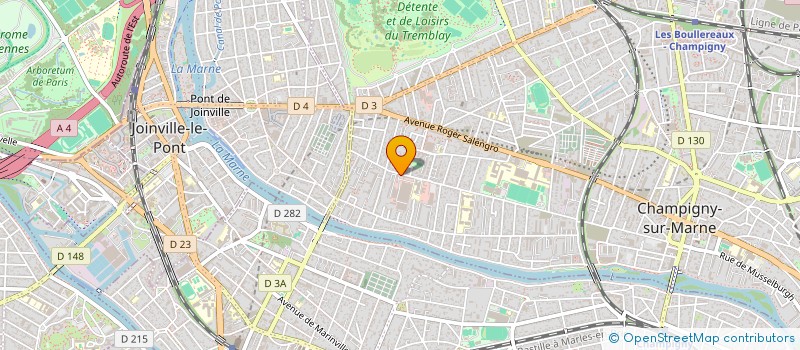 localisation de l'entreprise YB INVEST à CHAMPIGNY-SUR-MARNE