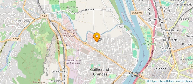 localisation de l'entreprise YB INVESTISSEMENT  GUILHERAND-GRANGES