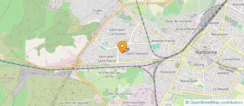 localisation de l'entreprise YB RENOVATION ET CONSTRUCTION à NARBONNE