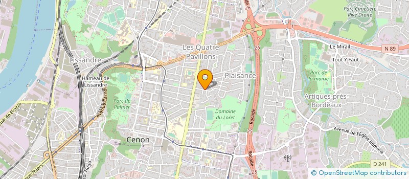 localisation de l'entreprise YBAT à CENON