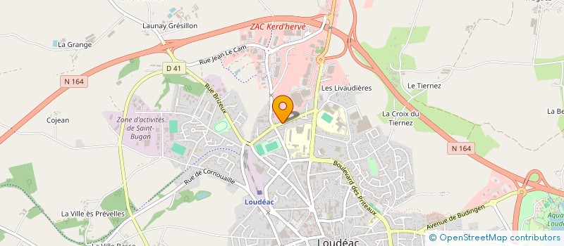 localisation de l'entreprise YBC à LOUDEAC