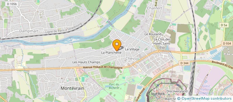 localisation de l'entreprise YBCONSULT à CHESSY