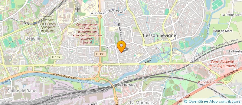 localisation de l'entreprise YBD CONSULTING à CESSON-SEVIGNE