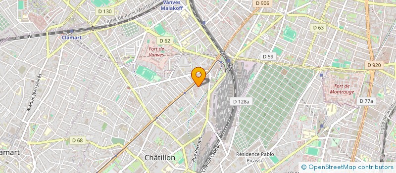 localisation de l'entreprise YBF  CHATILLON