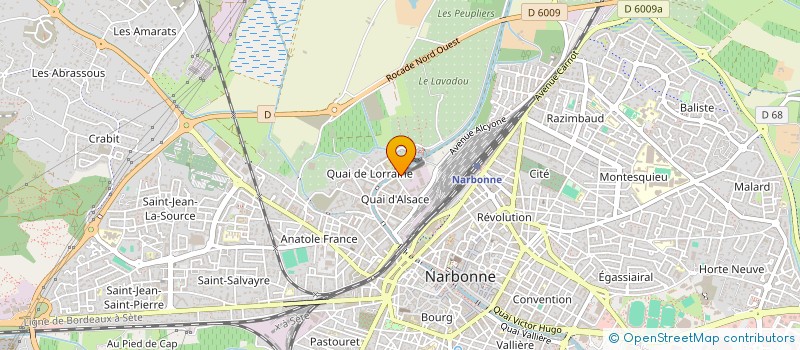 localisation de l'entreprise YBI IMMO à NARBONNE