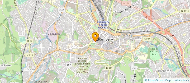 localisation de l'entreprise YBI INFORMATIQUE à CHAMBERY