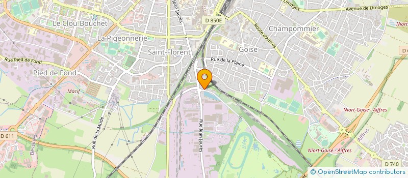 localisation de l'entreprise YBM à NIORT
