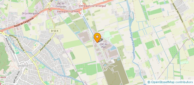 localisation de l'entreprise YBTP à ENTRAIGUES-SUR-LA-SORGUE