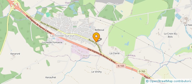 localisation de l'entreprise YC. CREATION  LA TRINITE-SURZUR