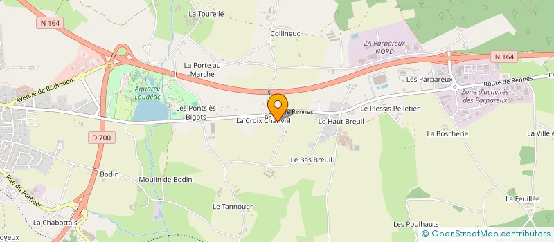 localisation de l'entreprise YC DECORATION à LOUDEAC