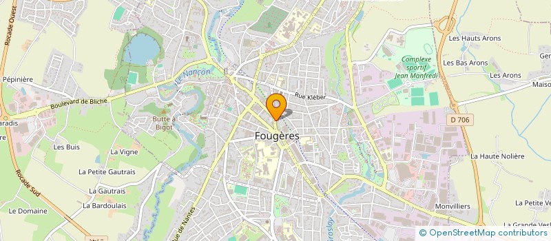 localisation de l'entreprise YC FEVRIER  FOUGERES