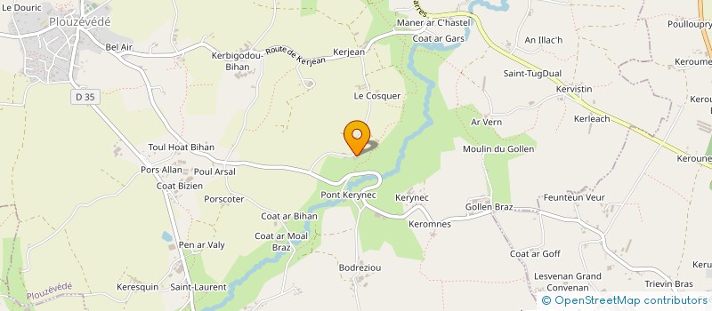 localisation de l'entreprise YC METALLERIE  PLOUZEVEDE