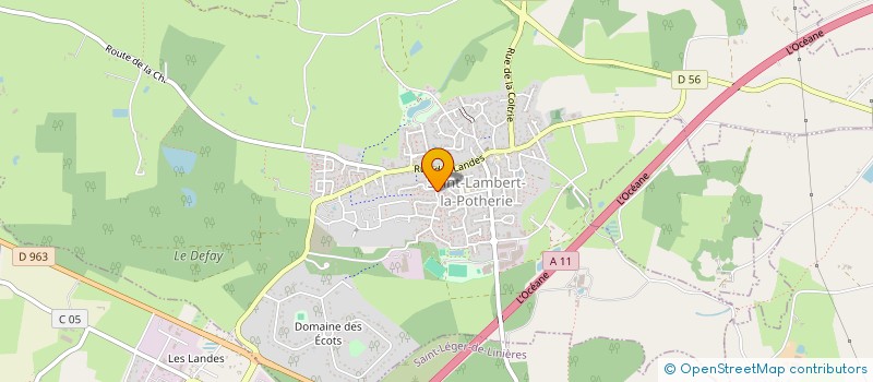 localisation de l'entreprise YC SERVICES  SAINT-LAMBERT-LA-POTHERIE