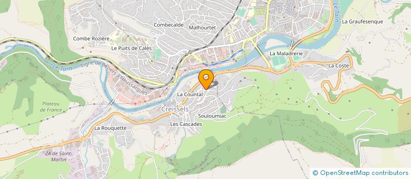 localisation de l'entreprise YC2  CREISSELS