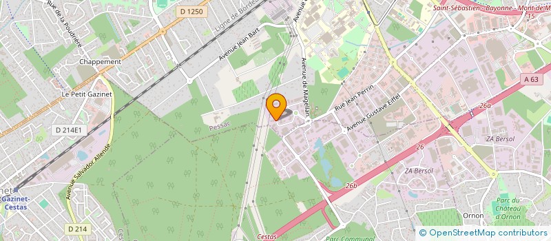 localisation de l'entreprise YCEO LOCATION HYDRAULIQUE AQUITAINE MAINTENANCE  MARTIGNAS-SUR-JALLE