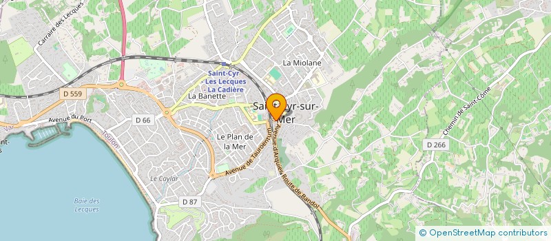 localisation de l'entreprise YCHARMY à SAINT-CYR-SUR-MER