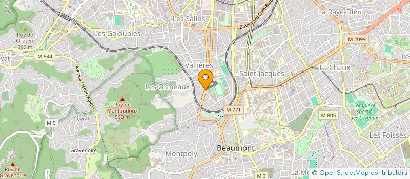 localisation de l'entreprise YCM INVEST 2  CLERMONT-FERRAND