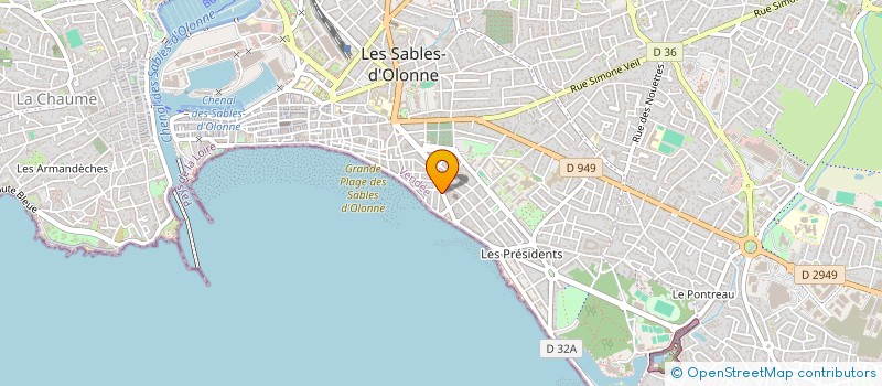 localisation de l'entreprise YCN PIZZERIA à LES SABLES D'OLONNE