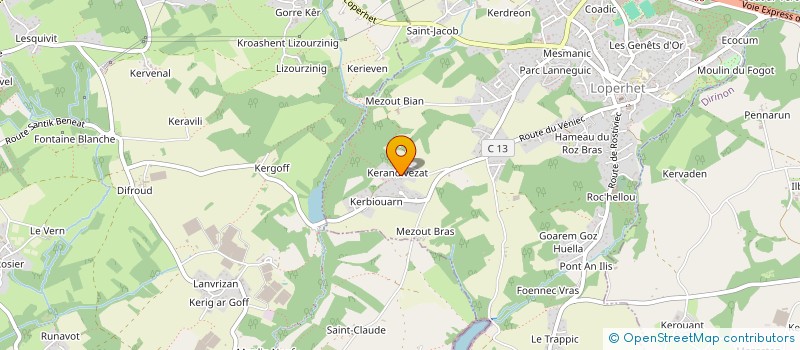 localisation de l'entreprise YCSL à LOPERHET