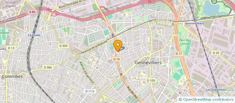 localisation de l'entreprise YD FORMATION à GENNEVILLIERS