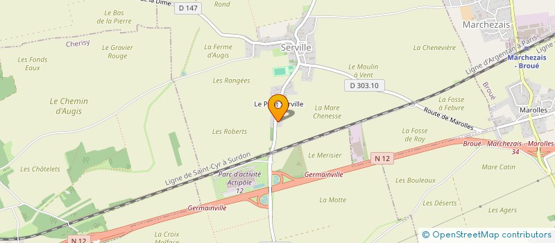 localisation de l'entreprise YD HABITAT à SERVILLE