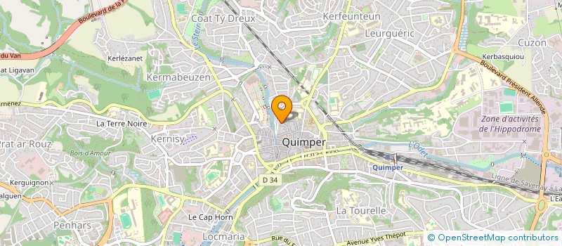 localisation de l'entreprise YD PARTICIPATIONS  QUIMPER