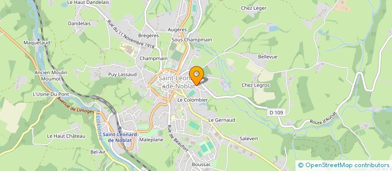 localisation de l'entreprise YDEFIN à ST-LEONARD-DE-NOBLAT