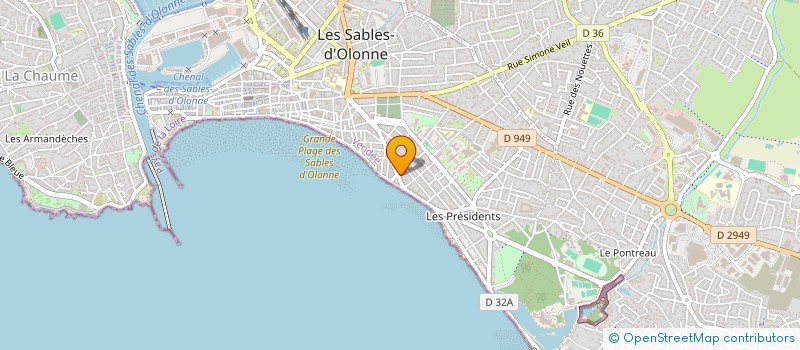 localisation de l'entreprise YDEM OPTIQUE à LES SABLES D'OLONNE