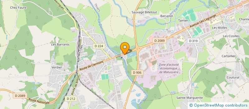 localisation de l'entreprise YDMB  THIERS