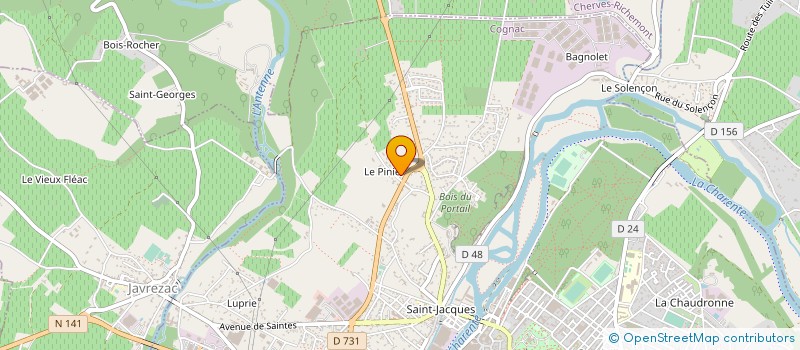 localisation de l'entreprise YEBOIS à COGNAC