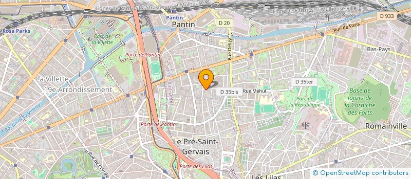 localisation de l'entreprise YEKTAS  PANTIN