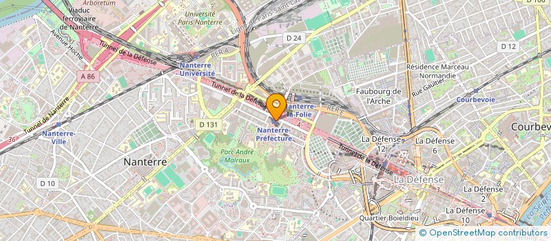 localisation de l'entreprise YELE à NANTERRE