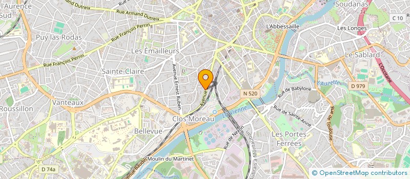 localisation de l'entreprise YELE PROD à LIMOGES