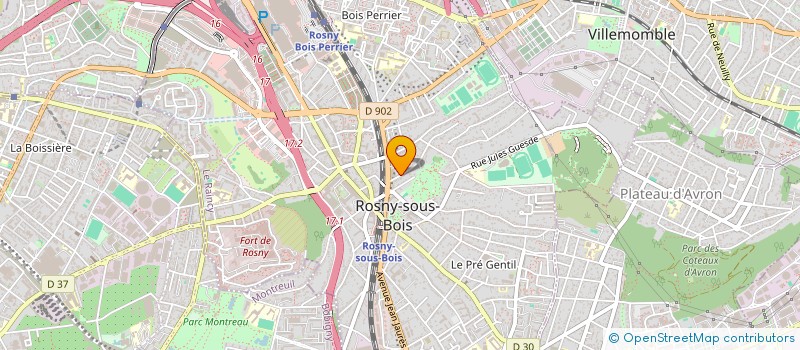 localisation de l'entreprise YELED IMMO à ROSNY-SOUS-BOIS