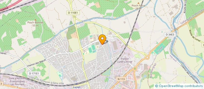 localisation de l'entreprise YELLOW CAR  LUNEL