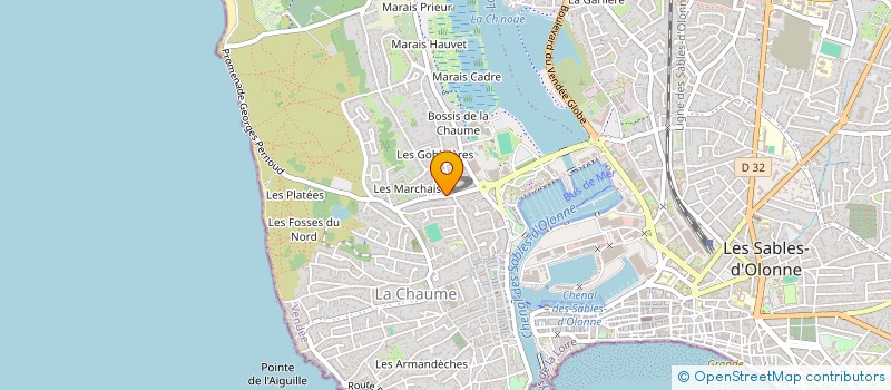 localisation de l'entreprise YELLOW'MUSIC à LES SABLES D'OLONNE