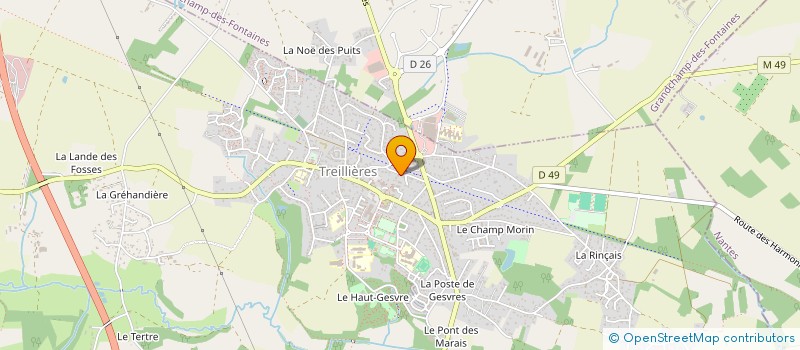 localisation de l'entreprise YELOS  TREILLIERES