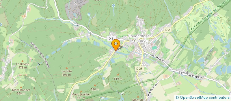 localisation de l'entreprise YELTECH à ROUGEMONT-LE-CHATEAU