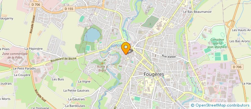 localisation de l'entreprise YEMA  FOUGERES