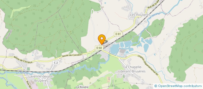 localisation de l'entreprise YERAMEX à LA CHAPELLE-DEVANT-BRUYERES
