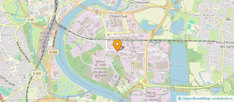 localisation de l'entreprise YES CREATEUR IMPRIMEUR  CHALON-SUR-SAONE