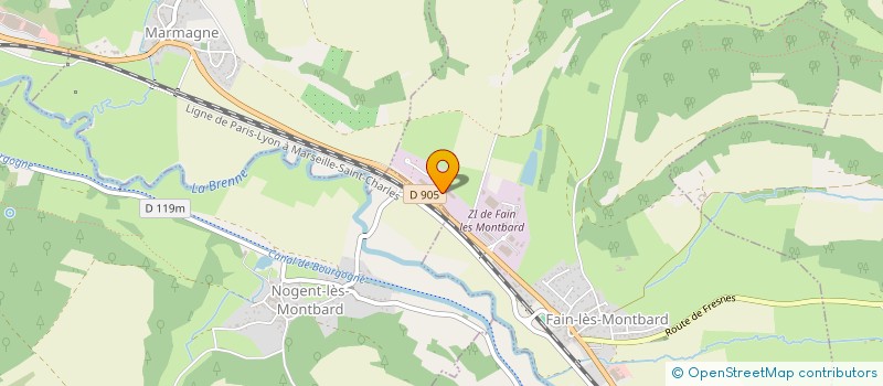 localisation de l'entreprise YES ENERGIES  FAIN-LES-MONTBARD