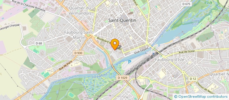 localisation de l'entreprise YES PIECES AUTO à SAINT-QUENTIN
