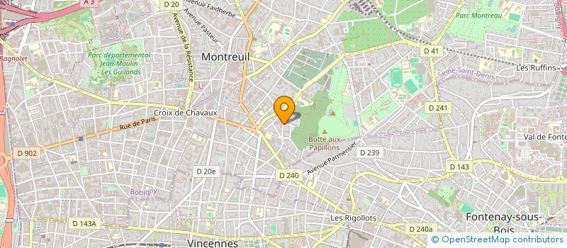 localisation de l'entreprise YES WOMEN !  MONTREUIL