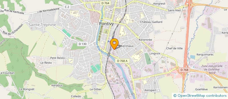 localisation de l'entreprise YESCOM à PONTIVY