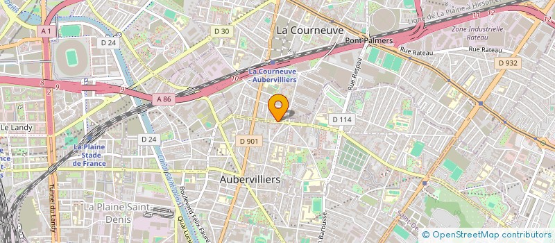 localisation de l'entreprise YESIN à LA COURNEUVE