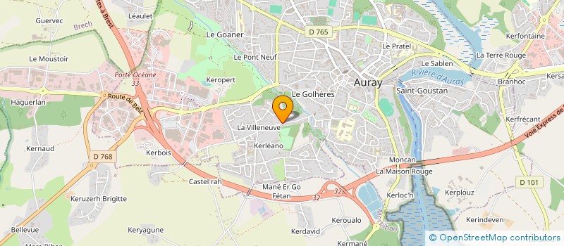 localisation de l'entreprise YESWING à AURAY