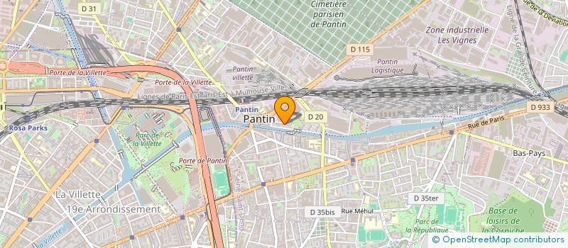 localisation de l'entreprise YF TECHNOLOGIE à PANTIN