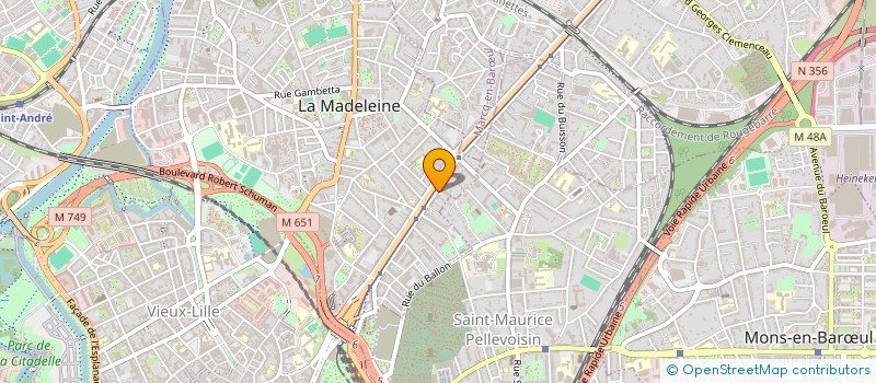 localisation de l'entreprise YFE à LA MADELEINE