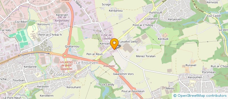 localisation de l'entreprise YG HOLDING  GUIPAVAS